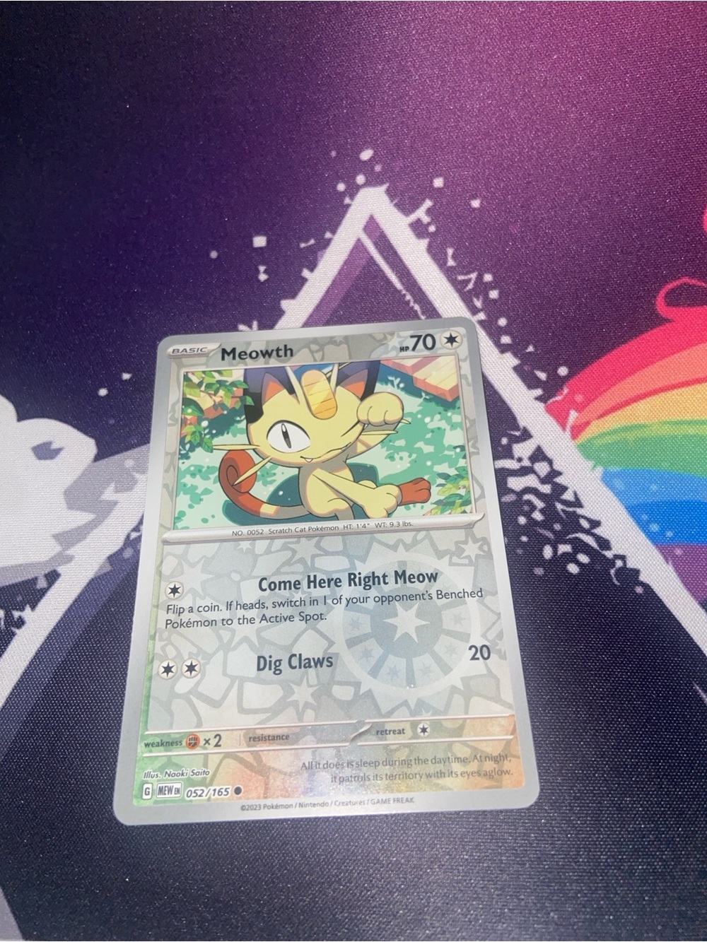 Meowth Rev holo (052/165)